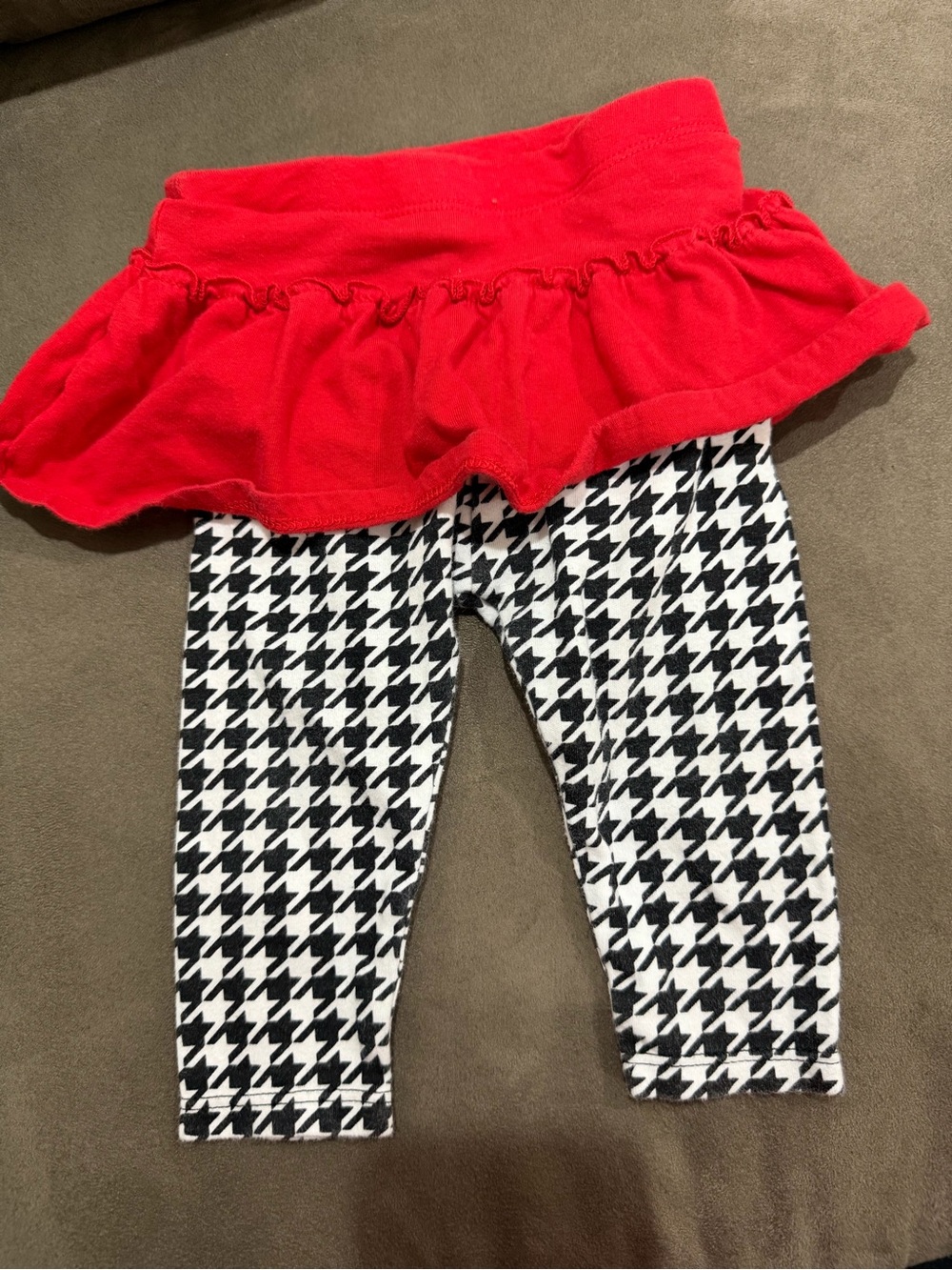 Red Skirted Houndstooth Leggings Alabama